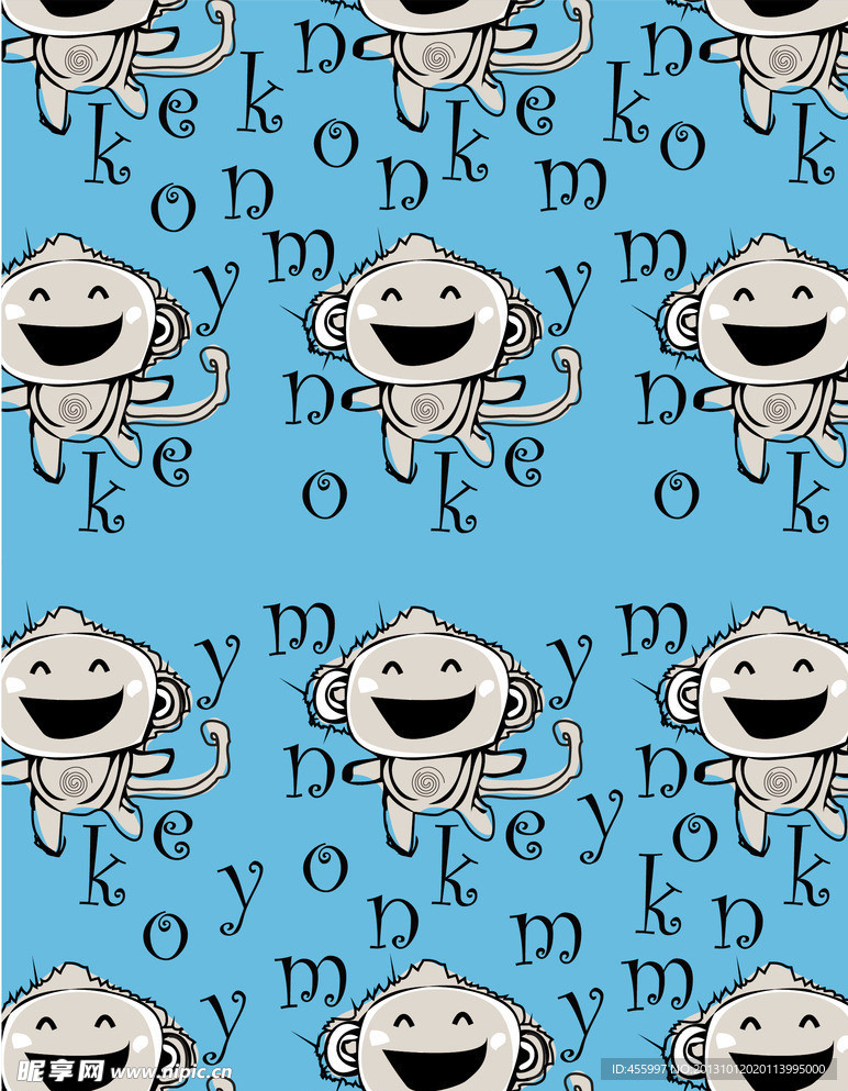 卡通背景 卡通猴子