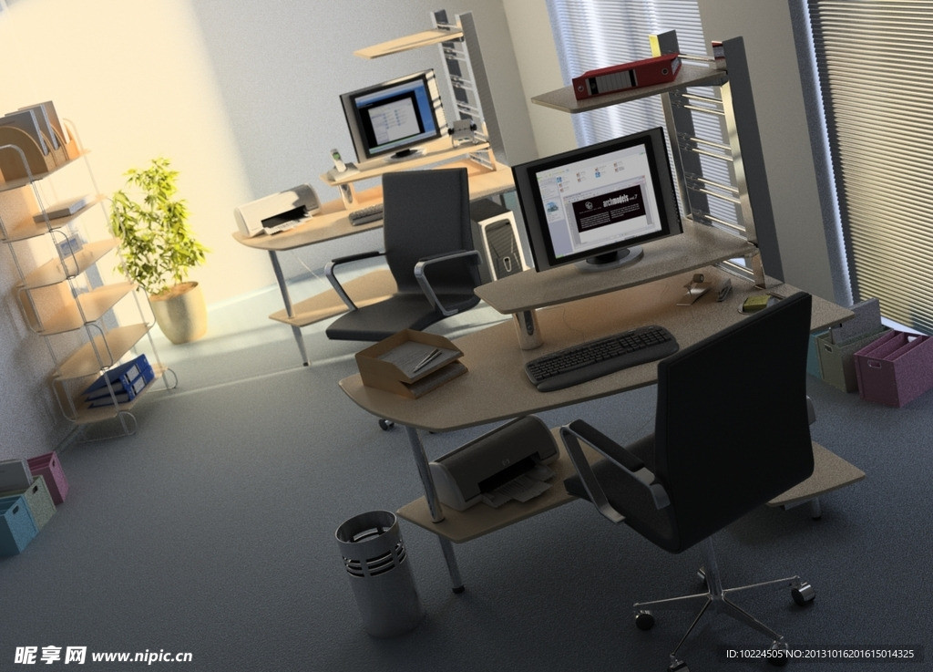 办公空间效果图