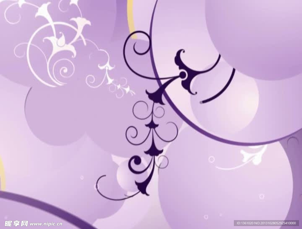 紫色背景花纹图案视频