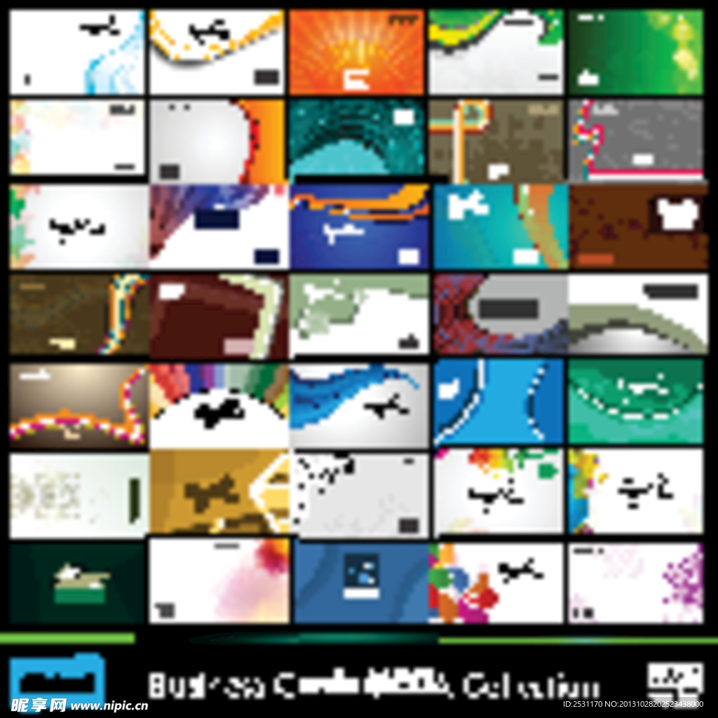 动感线条名片卡片模板