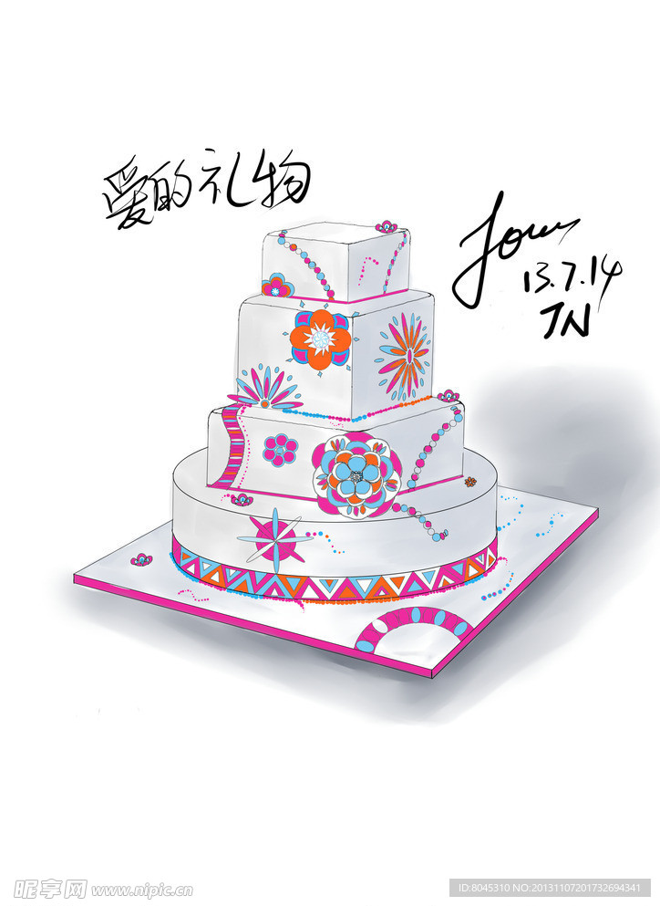 手绘蛋糕