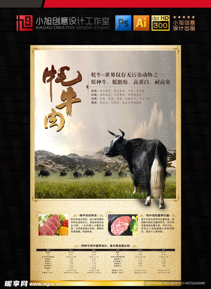 牦牛肉海报