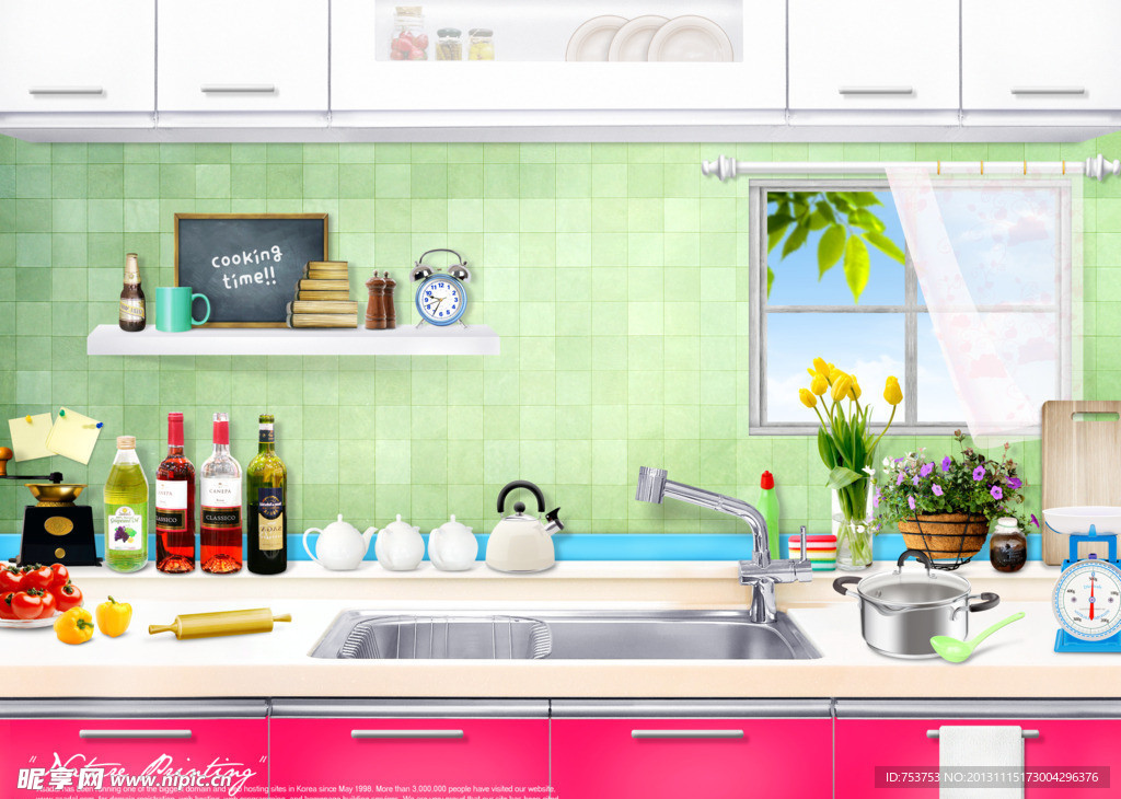 精致厨房用品素材