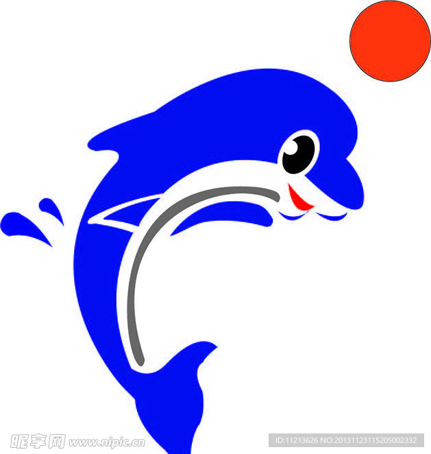 卡通海豚