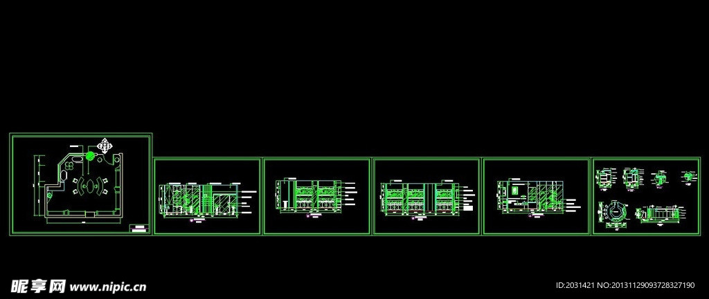 眼镜专卖店全套施工图