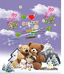 棕色布熊本本设计 高