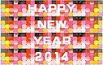 新年快乐彩色方块