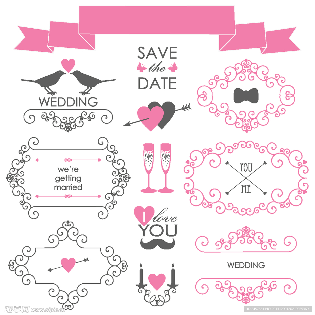 欧式花纹 婚礼素材