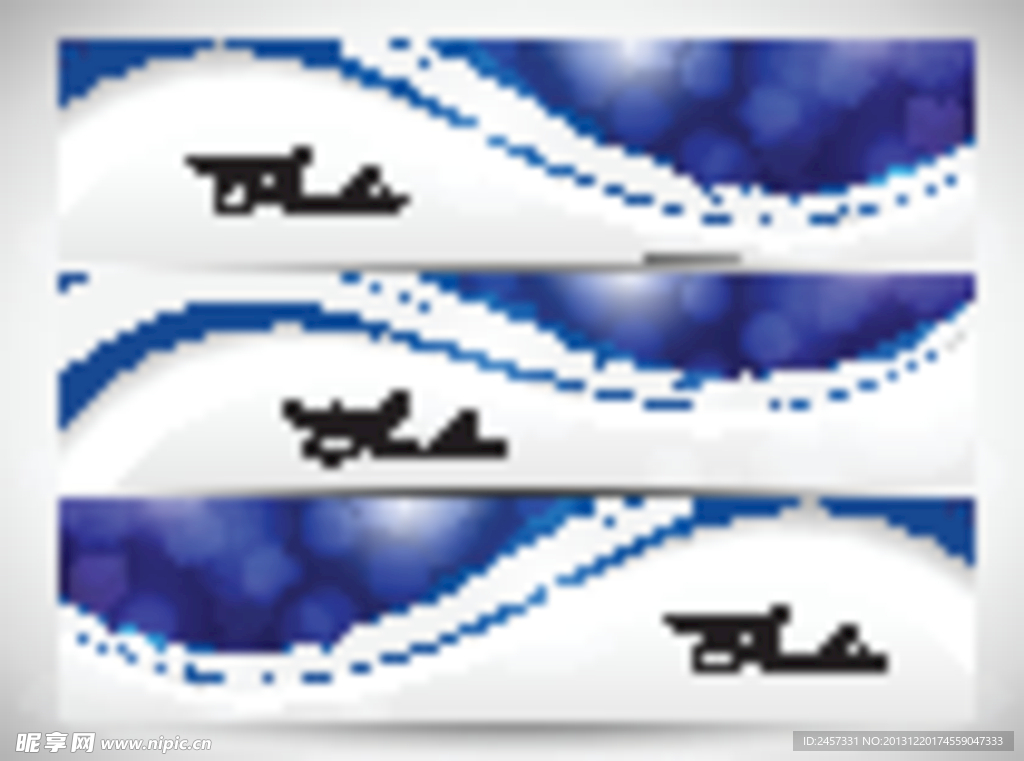 蓝色动感线条 横幅