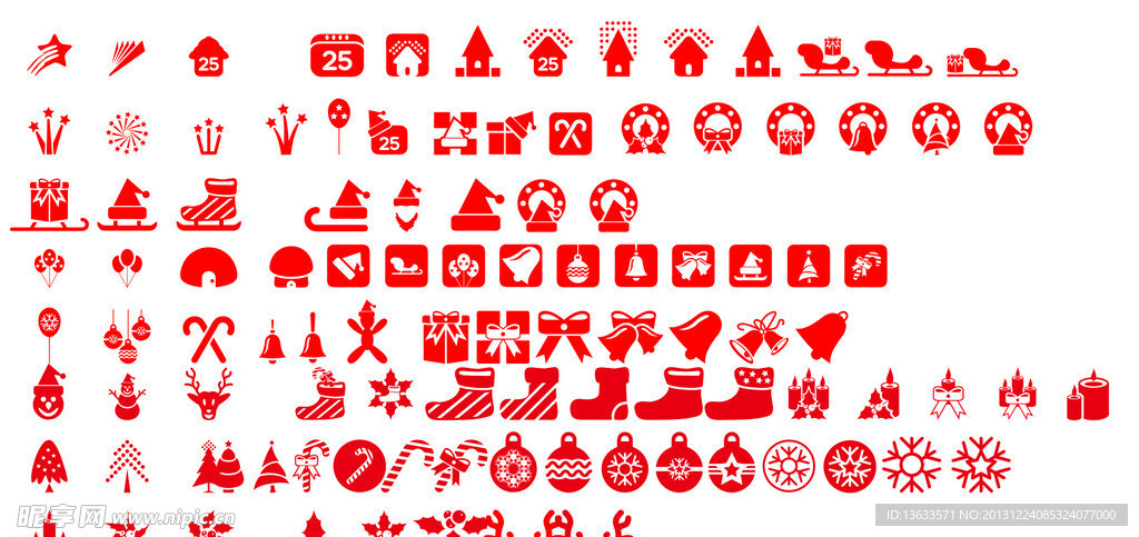圣诞节节日图标素材
