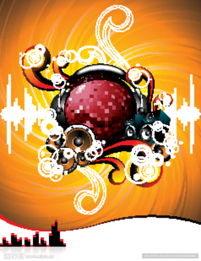 迪斯科音乐背景