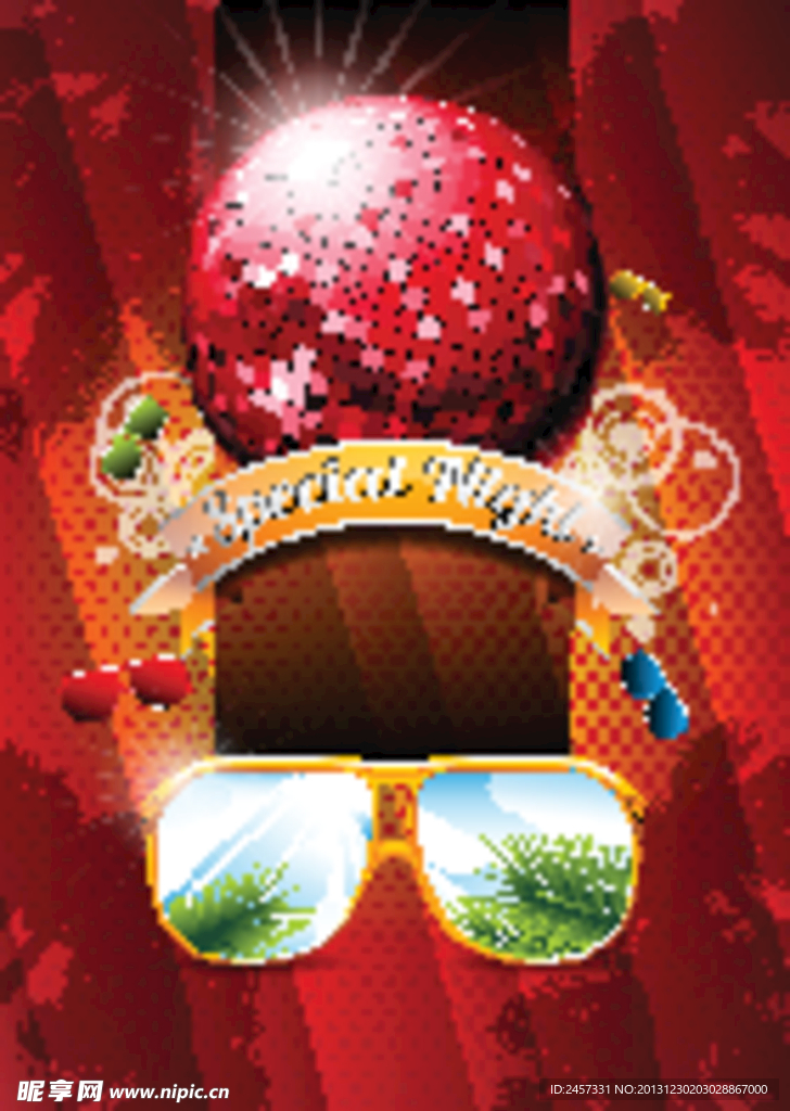 迪斯科音乐背景