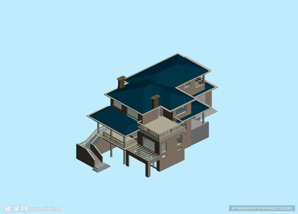 独栋别墅3D模型