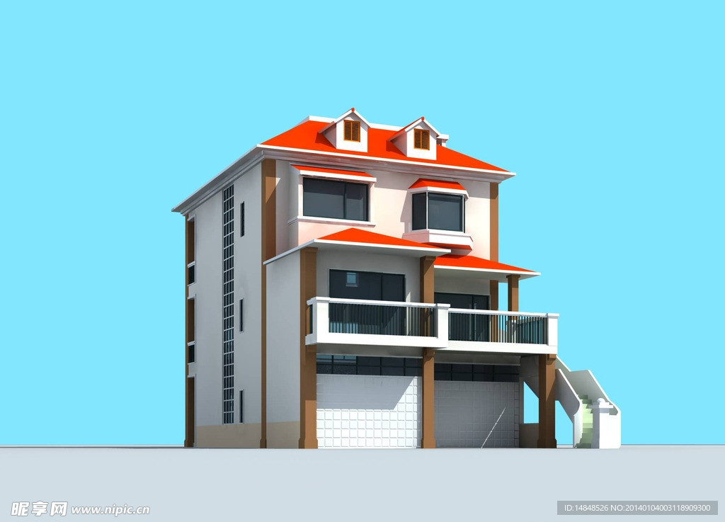 独栋别墅3D模型