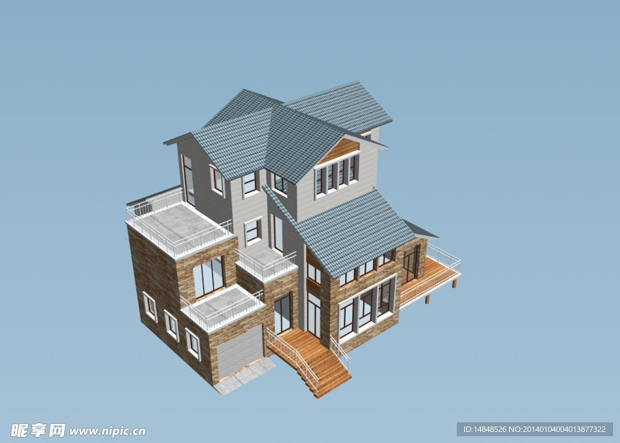 独栋别墅3D模型