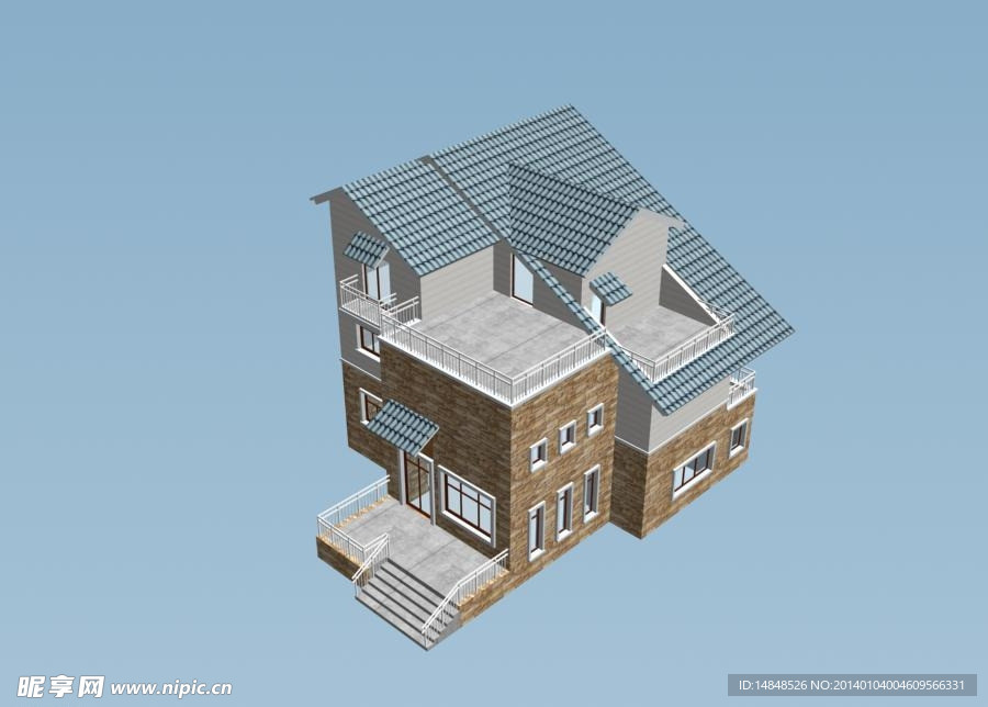 独栋别墅3D模型
