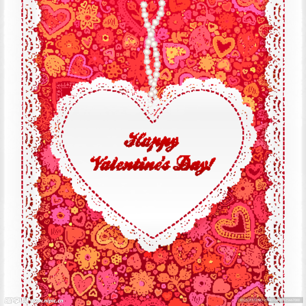 爱心花纹 情人节背景