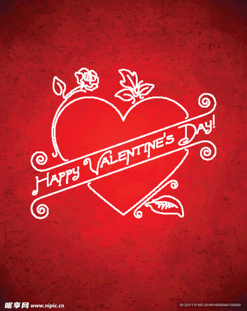 爱心花纹 情人节背