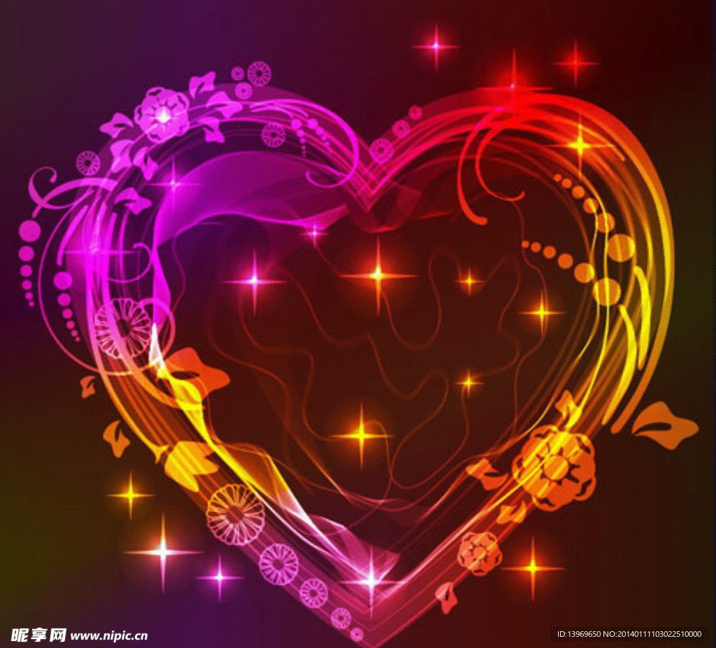 绚丽缤纷的心形