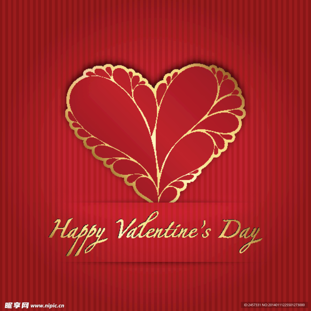 情人节爱心花纹