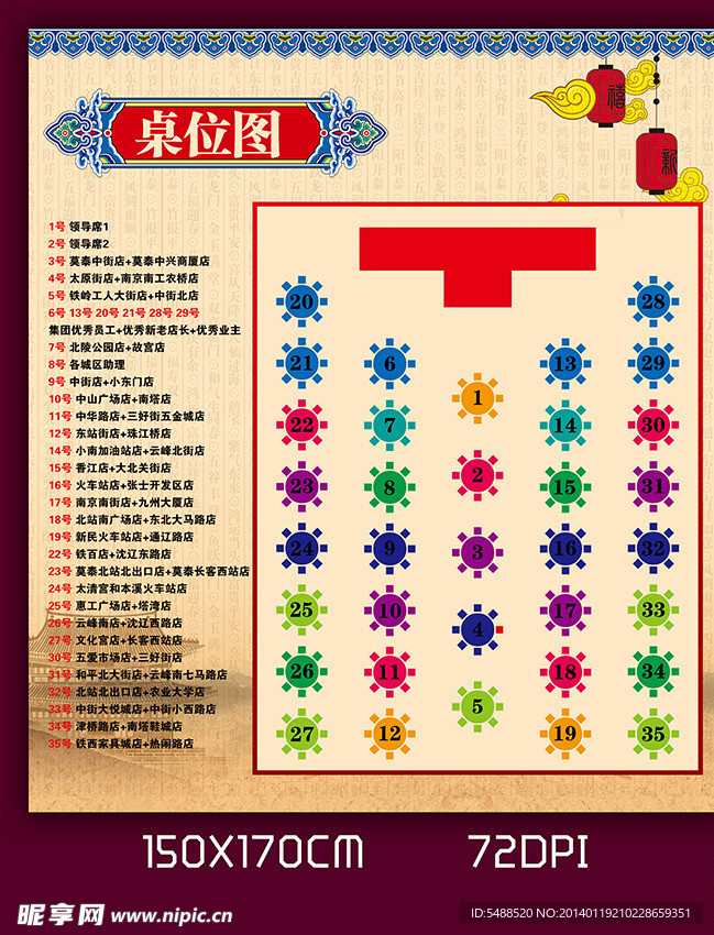 桌位图