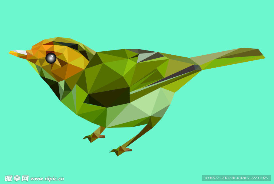 多边形创意小鸟