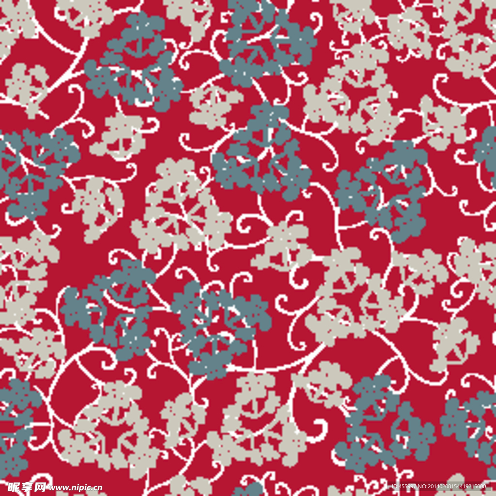 经典花草花纹底纹 花