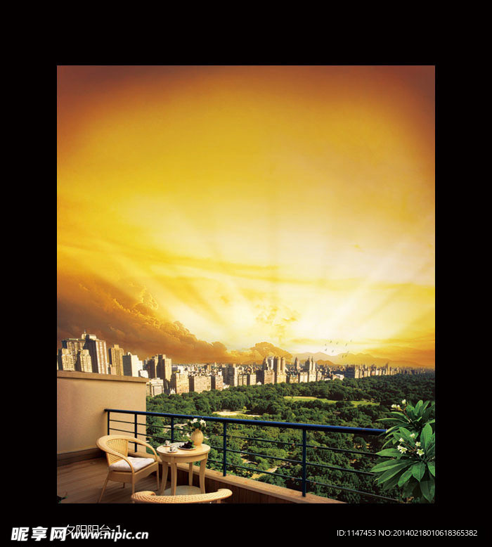 夕阳阳台