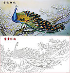 艺术玻璃背景墙矢量图