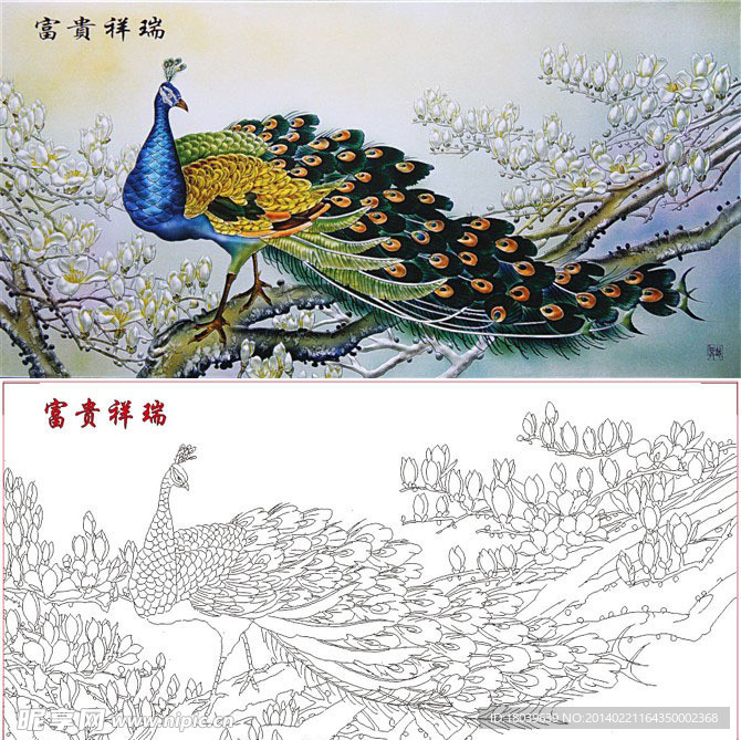 艺术玻璃背景墙矢量图