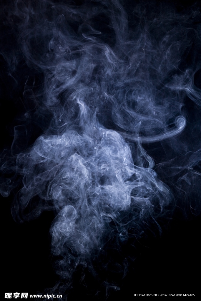 黑色背景青烟扩散贴图