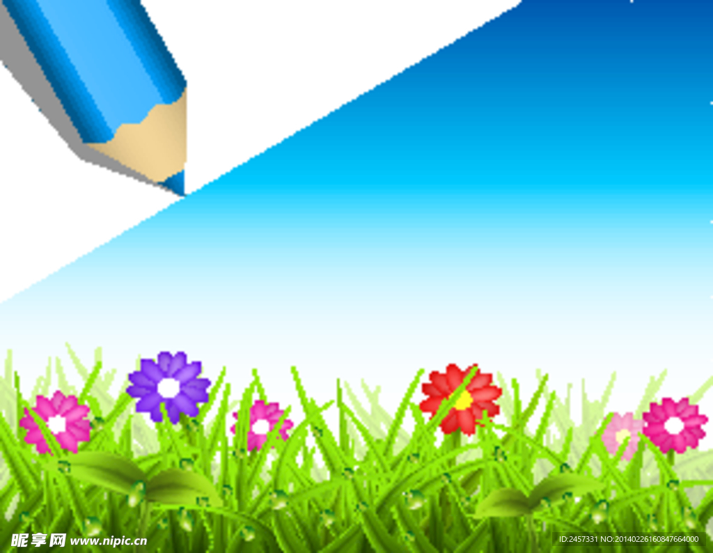 绘画绿色环保背景