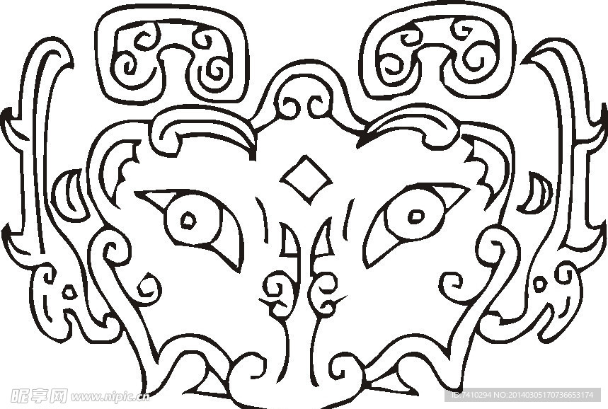 饕餮 矢量图