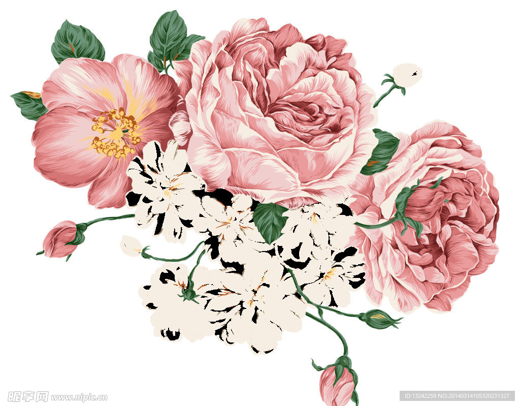 方巾花 民族风图案