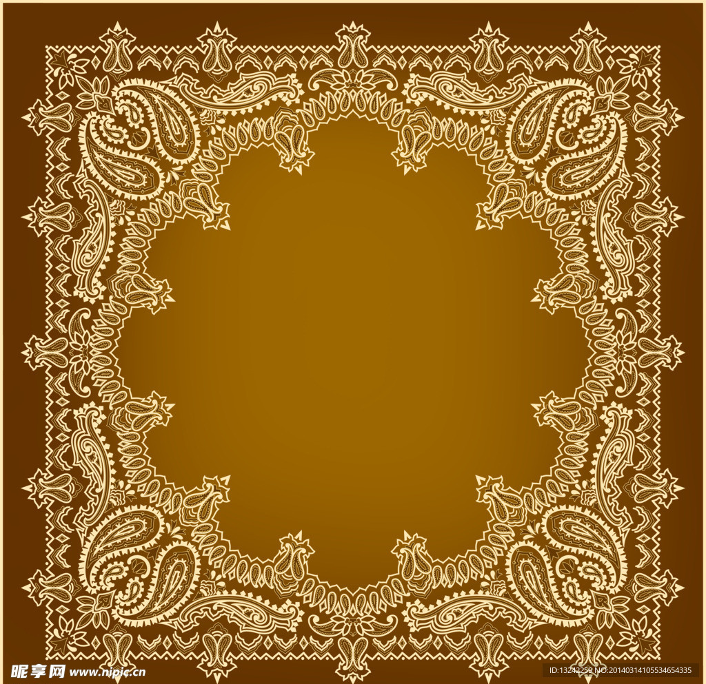 方巾花 民族风图案