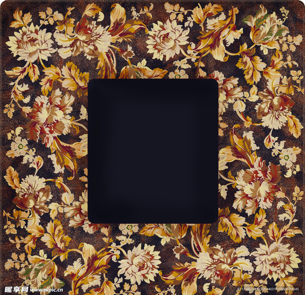 方巾花 民族风图案