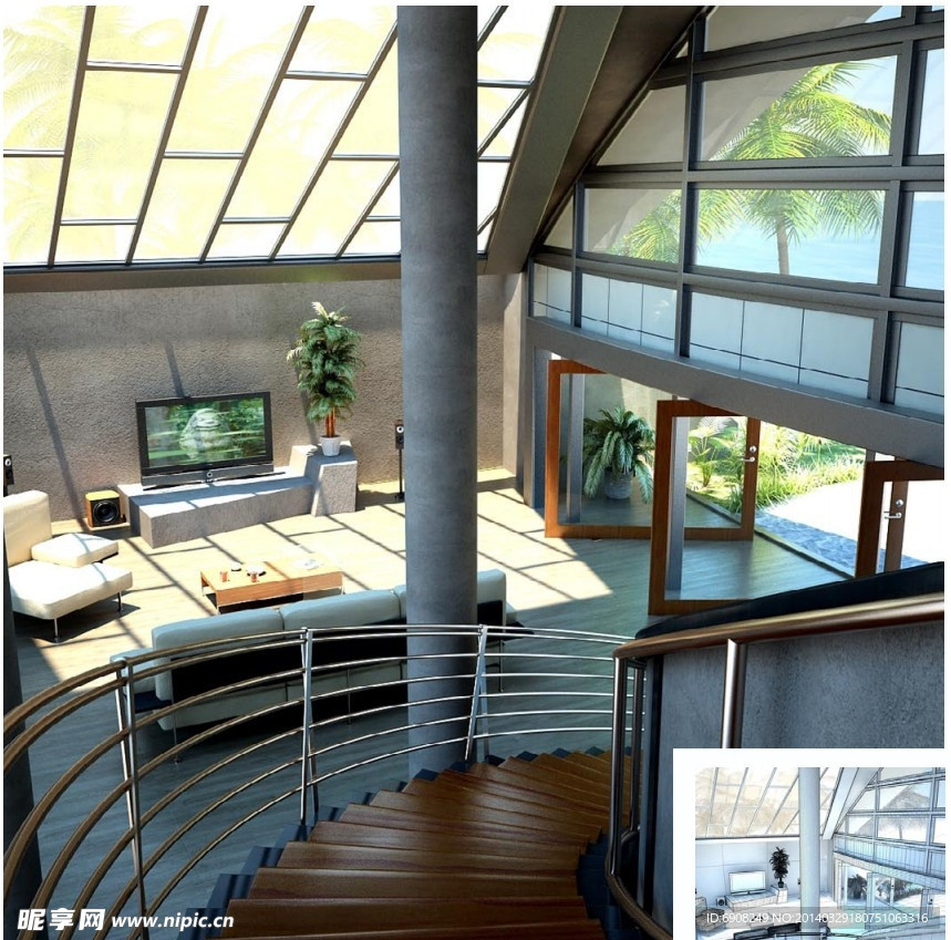 室内客厅场景模型