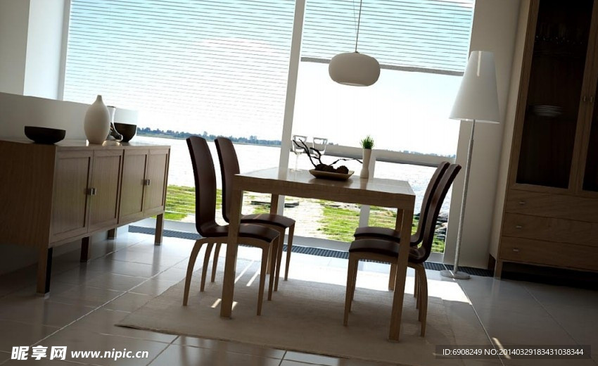 室内餐桌场景模型