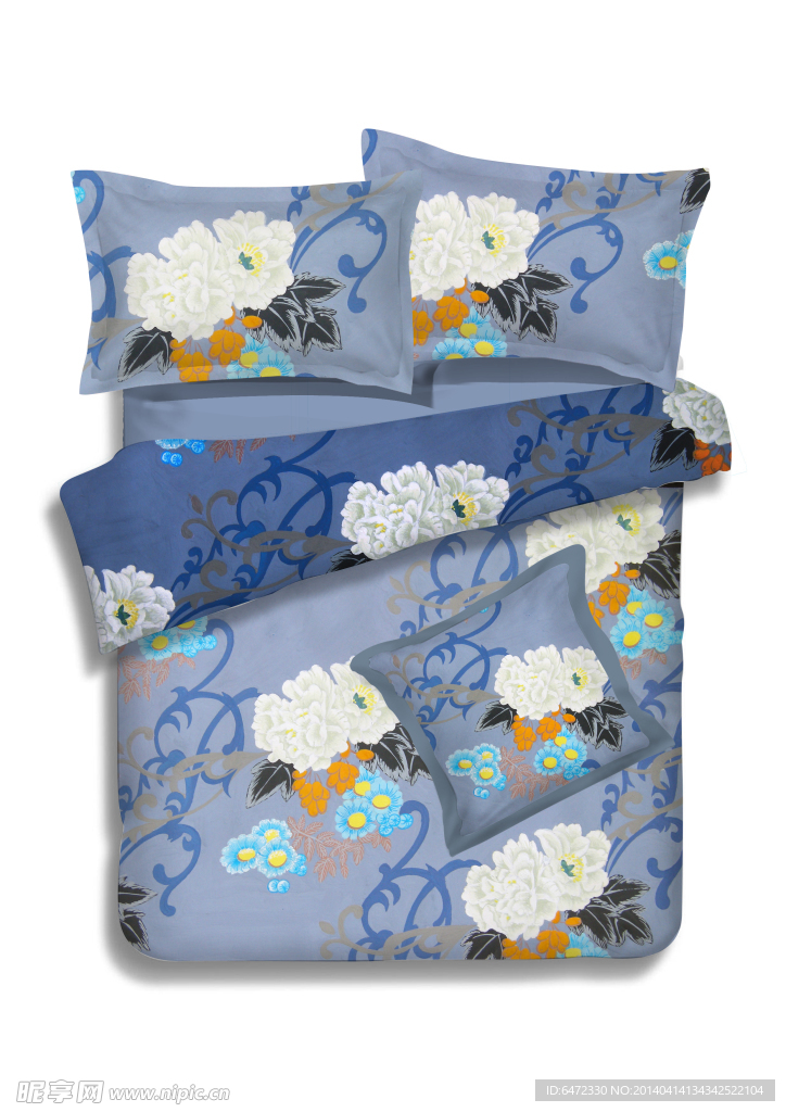 床品设计 田园牡丹