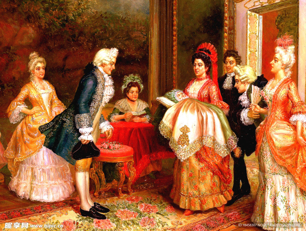 欧式宫廷人物油画