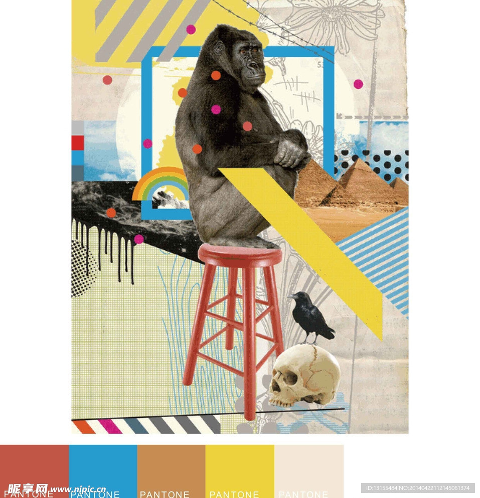 超现实猩猩素材