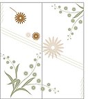 咖啡色花朵移门