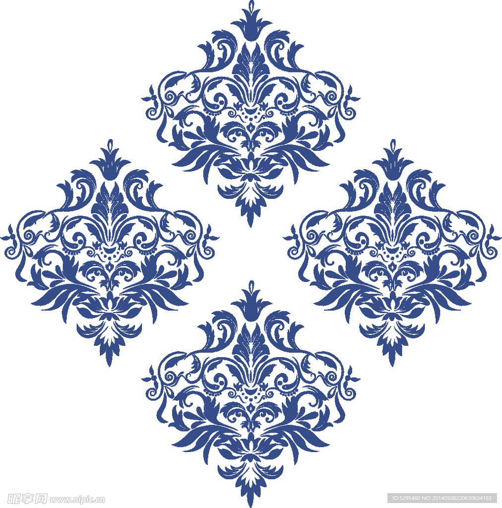 花瓷 青花瓷花纹模板