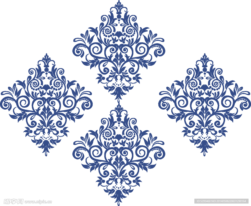 花瓷 青花瓷花纹模板