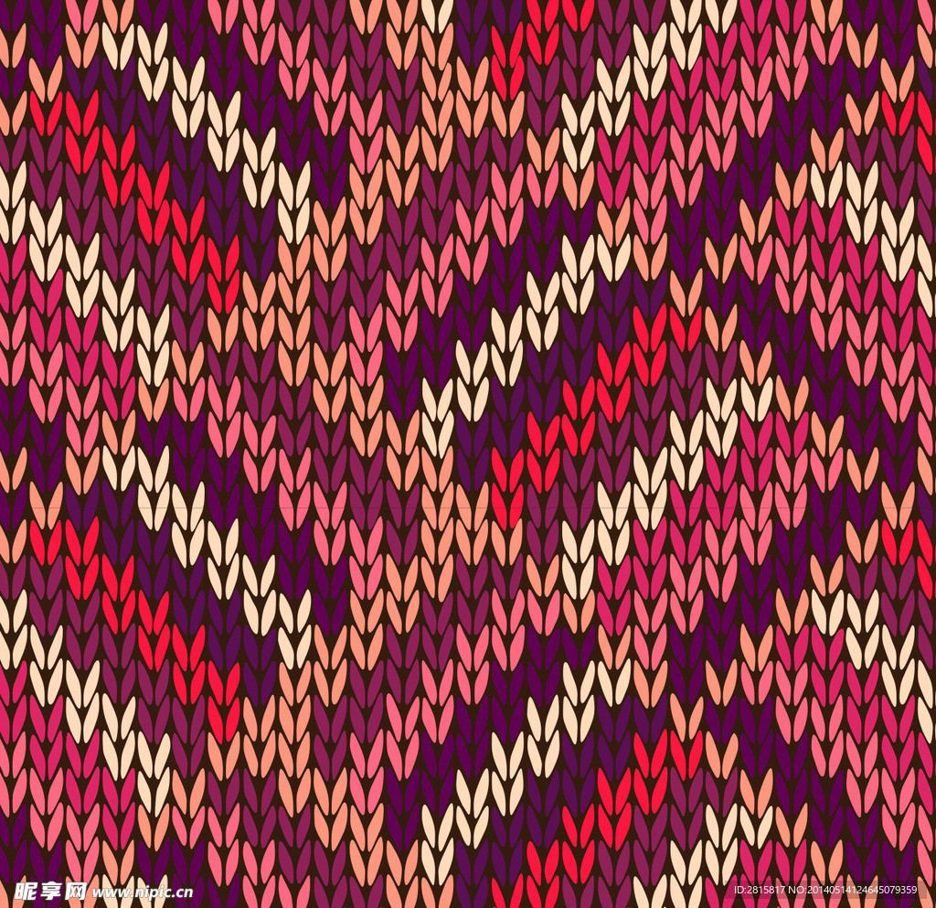 绞花毛衣纹印花格子