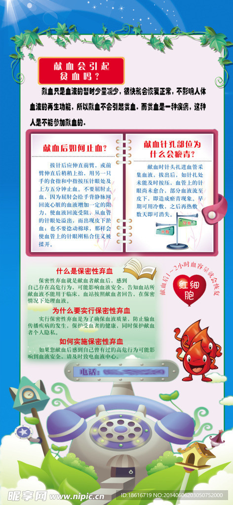 无偿献血知识展板