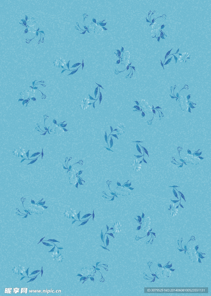 蓝色花纹背景