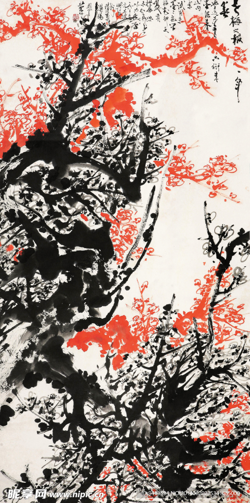 老梅对反一枝春