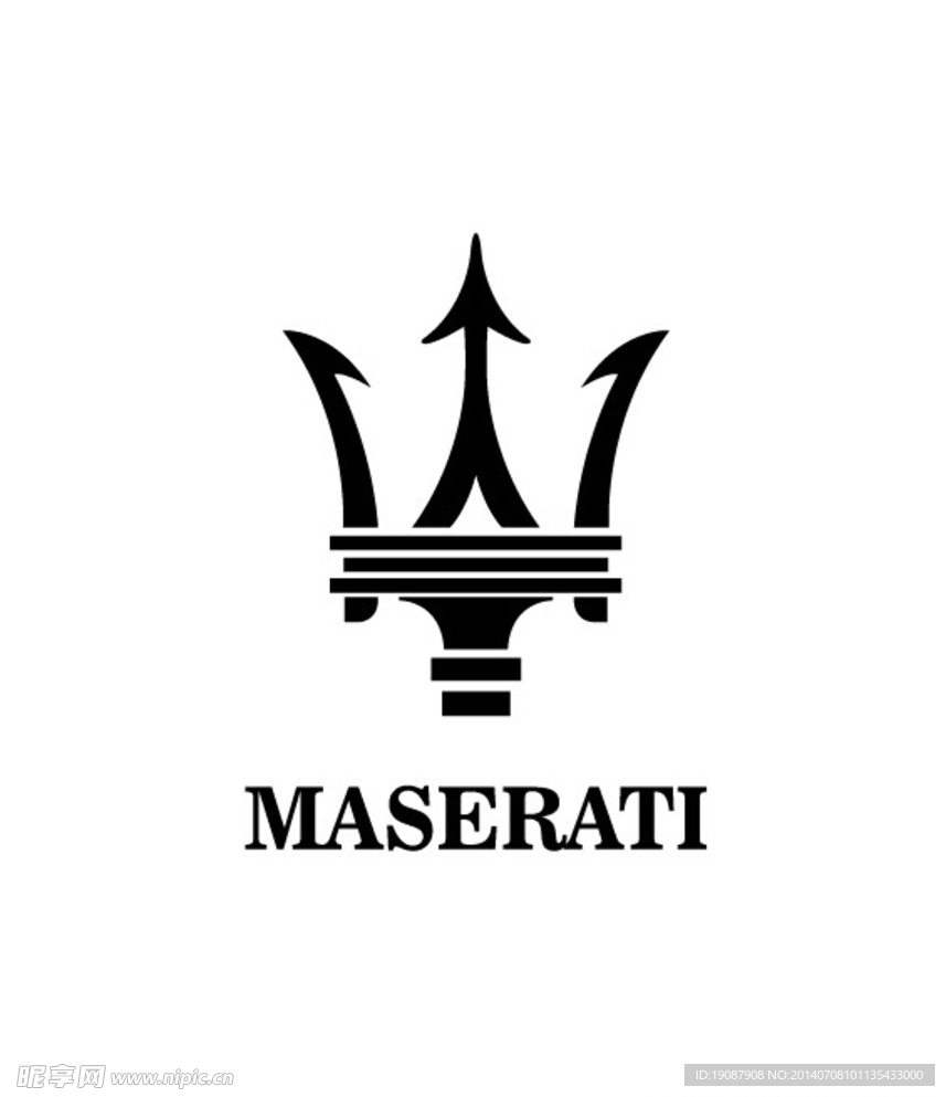 玛莎拉蒂 标志反黑
