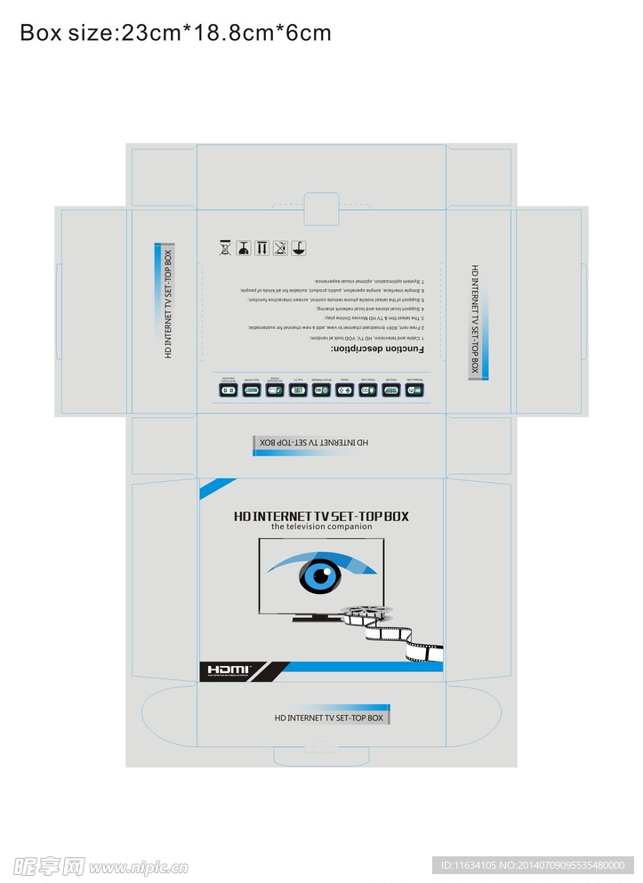 英文 机顶盒 包装